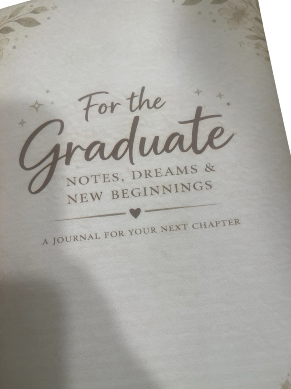 For the Graduate Journal - Soft Neutral Floral Cover - Picture 6 of 9